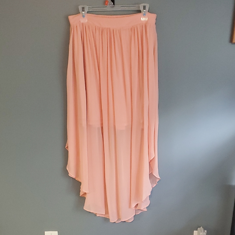 Splash Peach Maxi Skirt